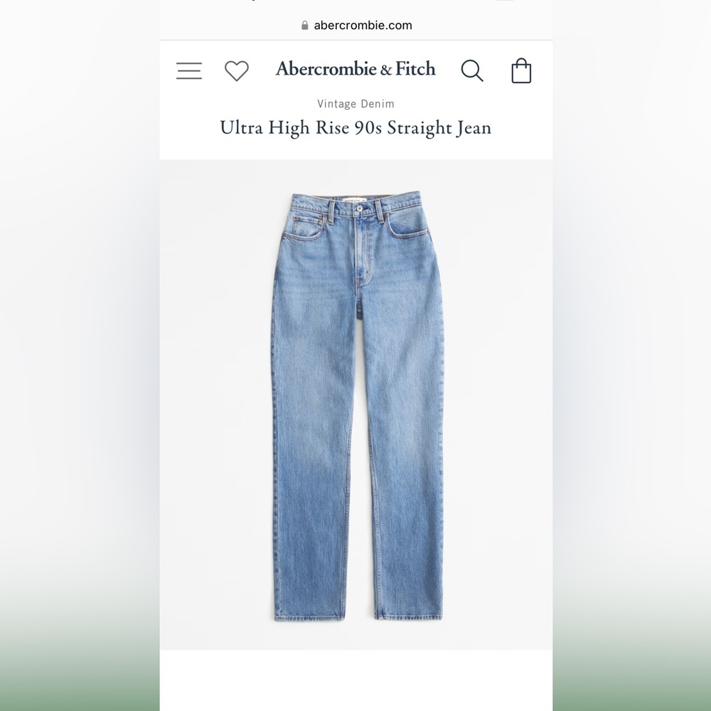 Abercrombie & Fitch ‘90s Straight Ultra High Rise jeans Size 28/6R